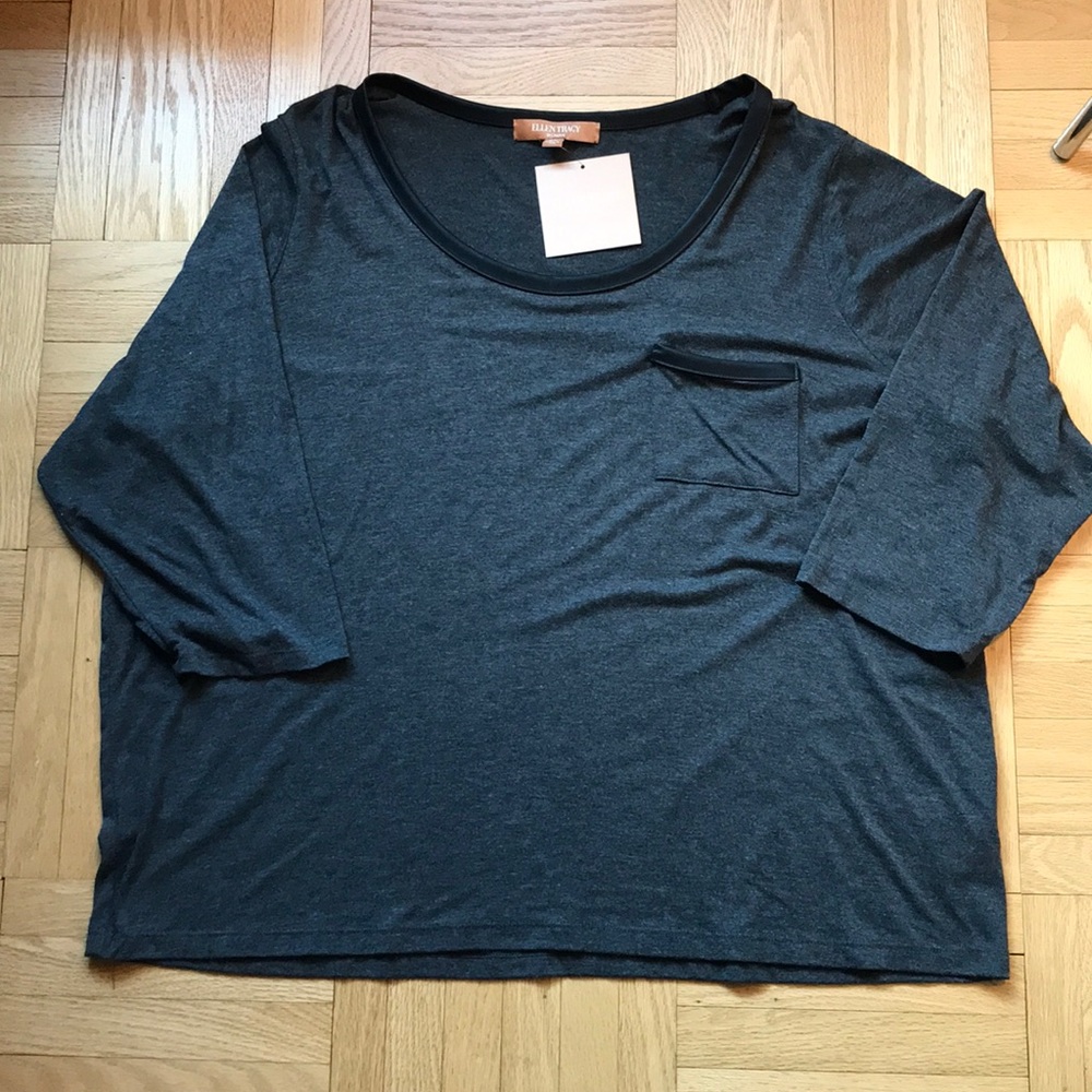 Ellen Tracy dark Grey top size 2X